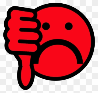 Thumbs Down Emoticon - Red Thumbs Down Emoji Clipart