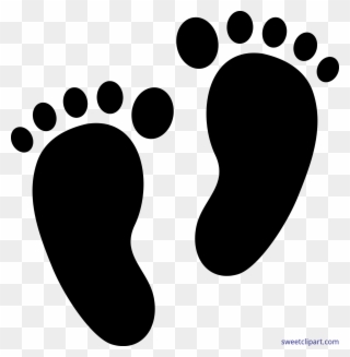 Download Baby Feet Stamp - Black Baby Feet Silhouette Transparent ...