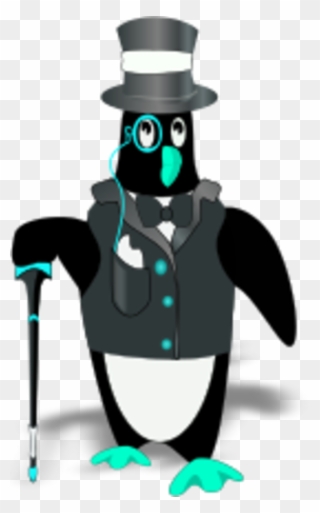Penguin Wearing Tux - Coolest Thing Throw Blanket Clipart