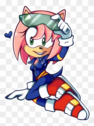 Sonic Y Amy - Amy Rose Sexy In Blue Clipart