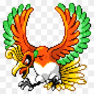 Pokemon Leaf Green Ice Bird - Ho Oh Sprite Png Clipart