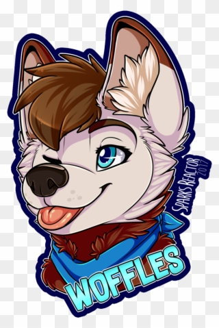 Woffles Badge By Sparksfur - Drawing Clipart
