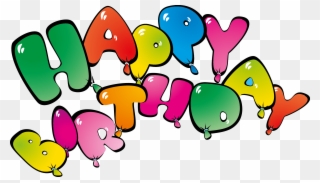Плакат На Др Happy Birthday Ballons, Happy Birthday - Happy Birthday Balloons Png Transparent Background Clipart