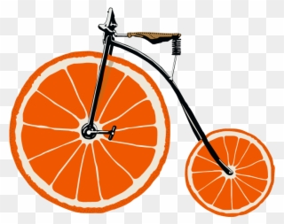 Orange County Tours Six Pack - Orange Bicycle Clipart