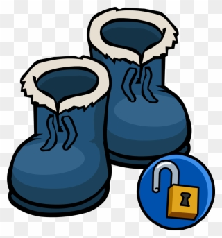 Blue Winter Boots Unlockable Icon Clipart