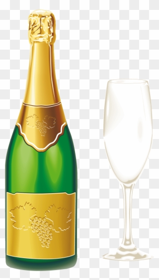 Champagne Glass Clip Art Transparent Background - New Year Champagne Glasses - Png Download