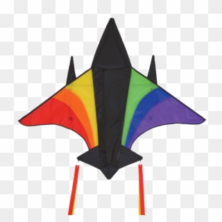 Rainbow Jet Plane Kite - Kite Clipart