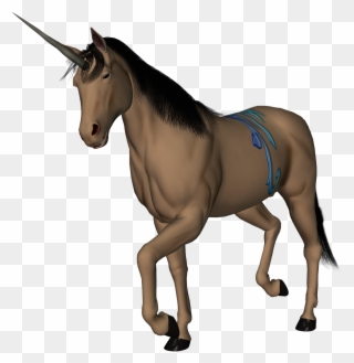 Unicorn Horse Fantasy Creature Png Image - Bronco Animal Png Clipart