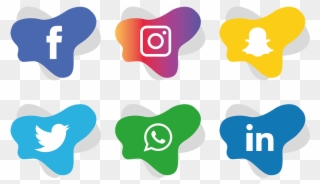 Social Media Icons Facebook Like And Love Buttons Png - Social Network Logo Png Clipart