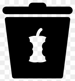 Noun Apple Icon - Food Waste Black And White Clipart