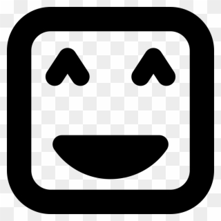 Smile Face Of Square Shape With Closed Happy Eyes Comments - Robot Framework Logo Clipart