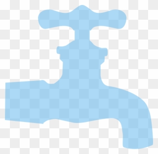 Small - Blue Faucet Art Clipart