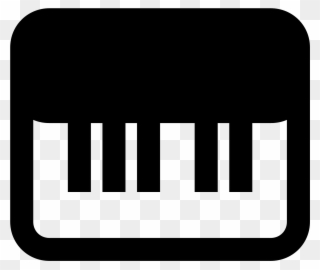 This Particular Icon Features A Rectangle With A Black - Piano Teclado Png Icon Png Clipart