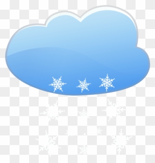Cloud And Snow Weather Icon - Cloud Snow Png Clipart