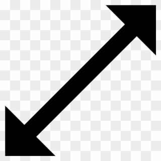 This Is A Image Of A Doubled-sided Arrow - Zoom Out Icon Png Clipart