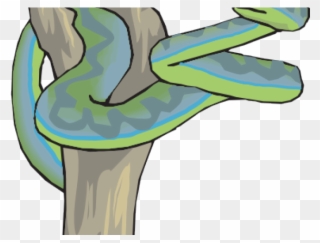 Snake Clipart Tree - Tree Snake In Clip Art - Png Download