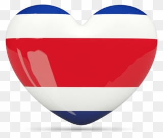 Costa Rica Flag Heart Icon - Costa Rican Flag Png Clipart