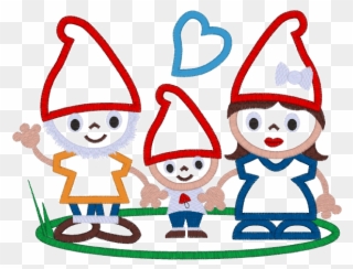 Gnomes Gnome Family Applique - Gnome Family Clipart