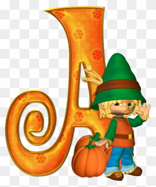 Letter Alphabet Pumpkin J Writing System - Iniciales De Nombres De Halloween Clipart