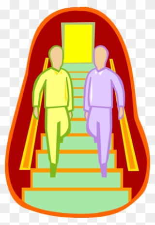 Walking Down Flight Of Stairs Image Illustration - Dialogue Hotel En Anglais Clipart