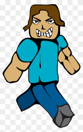 Minecraft Steve Smiling With Hands Clipart
