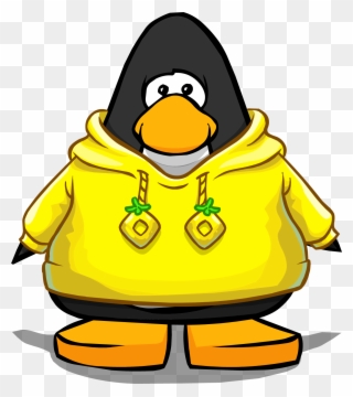 Yellow O'berry Hoodie On A Player Card - Club Penguin Clipart