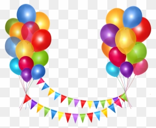 Открыть В Полном Размере - Banner Balloons Clip Art - Png Download