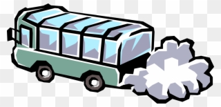 Passenger Tour Bus Spews - Vector Graphics Clipart