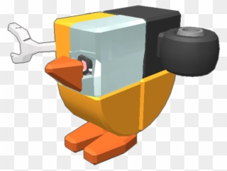 This Duck Came From The Future To Protect Blocksworld - Illustration Clipart