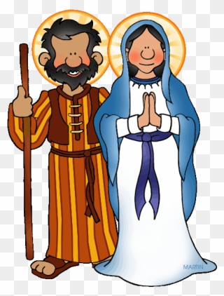 Mary And J - Mary And Joseph Clipart - Png Download
