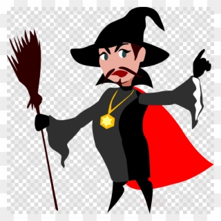 Clipart Resolution 2406*2400 - Witch With Broomstick - Png Download