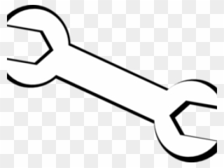 Spanner Clipart Drawing - Tools Black And White Art - Png Download