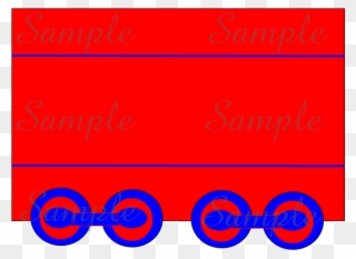Clip Art Blue/red Train Car Graphic - Circle - Png Download