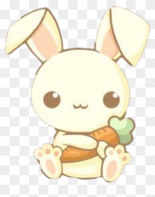 Report Abuse - Bunny Holding A Carrot Clipart