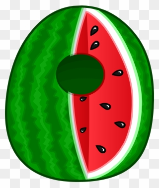 Melon Clipart Green Watermelon - Club Penguin Watermelon - Png Download