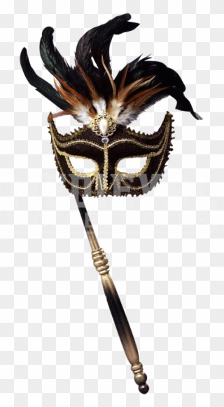 Masquerade Mask Transparent Png Image Royalty Free - Masquerade Mask With Pole Clipart