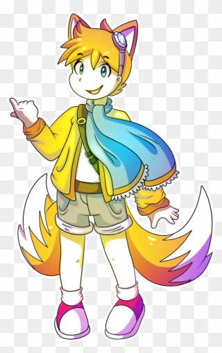 Tails The Fox Gijinka - Tails The Fox Drawing Clipart