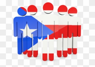 Puerto Rico Flag Clipart Png - Puerto Rican Flag With People Transparent Png
