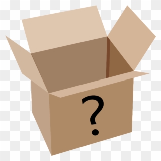 Mystery Box Png Clip Art Black And White - Box With White Background Transparent Png