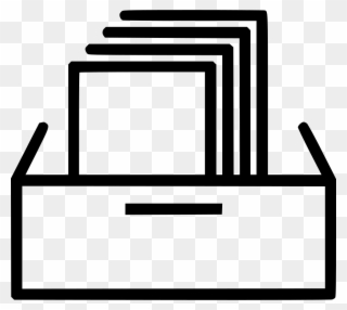 File Cabinet Drawer Paper Documents Comments - Filing Icon Png Clipart