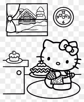 Simple Christmas Kitten Coloring Pages Printable 20 - Hello Kitty Coloring Pages Cooker Clipart