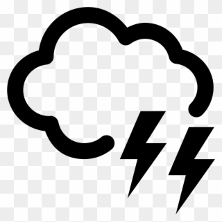 Cloud Lightning Icon - Icon For Bad Weather Clipart