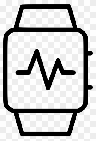 Heartbeat Watch Activity Cardio Wrist Watch Heart Monitor - Smartwatch Clipart