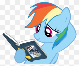 Book, Daring Do, Daring Do And The Griffon's Goblet, - Rainbow Dash Reading A Book Clipart