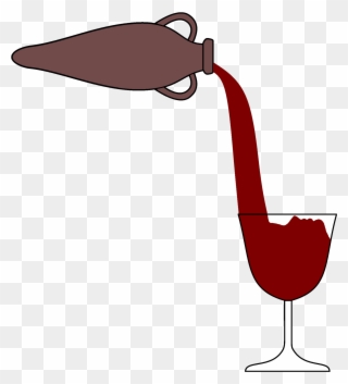 Symbol, An Amphora Of Wine Pouring Into A Goblet, The Clipart