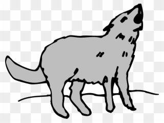 Gray Animal Coyote Howling - Cartoon Pictures Of Coyotes Clipart