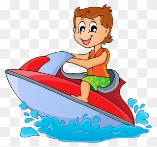 Personnages, Illustration, Individu, Personne, Gens - Water Sports In Cartoon Clipart