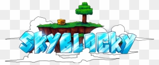 Skyblocky Boasts That It Has The Largest Playerbase - Minecraft Clipart