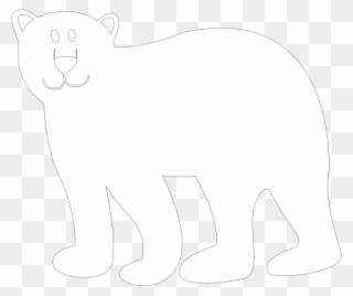 Bear Animal Black White Line Teddy Bear Animal 555px - Polar Bear Clipart .png Transparent Png