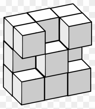 Three-dimensional Space Rubik's Cube Jigsaw Puzzles - 3d Cube Rectangle Block Clipart